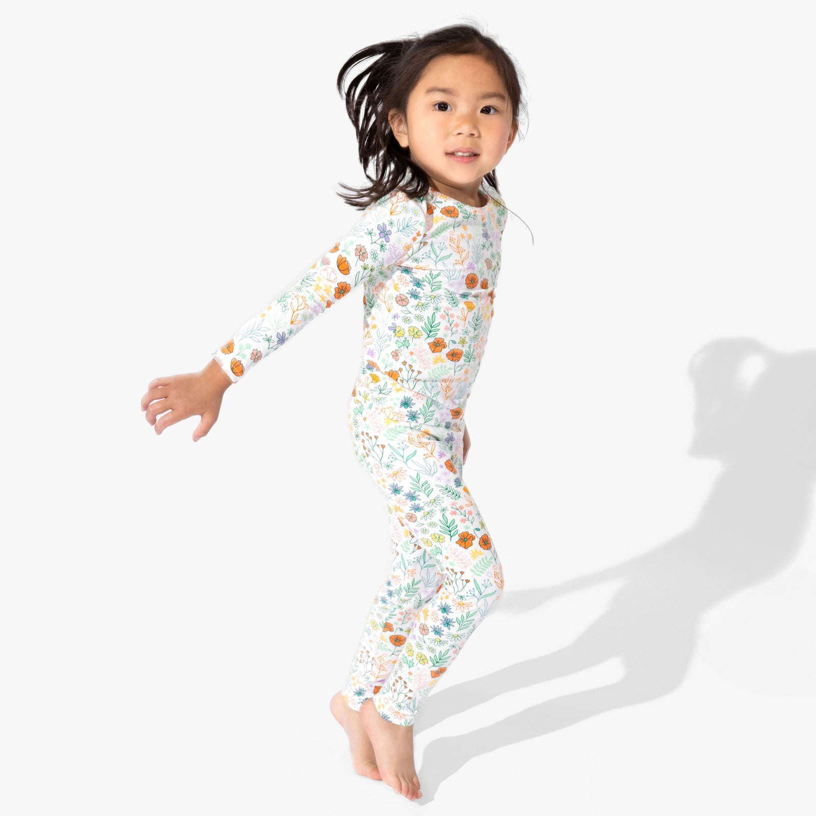 Summer Floral Bamboo Kids Pajamas