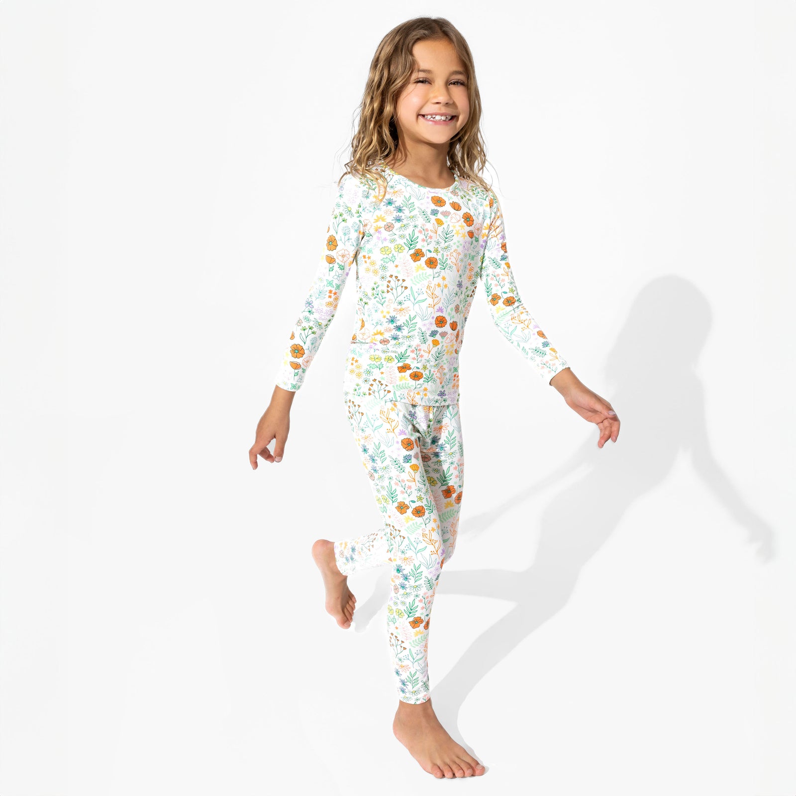Summer Floral Bamboo Kids Pajamas