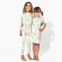 Summer Floral Bamboo Girls' Short Sleeve Dress