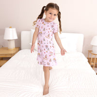 Tea Party Bamboo Girls' Short Sleeve Dress