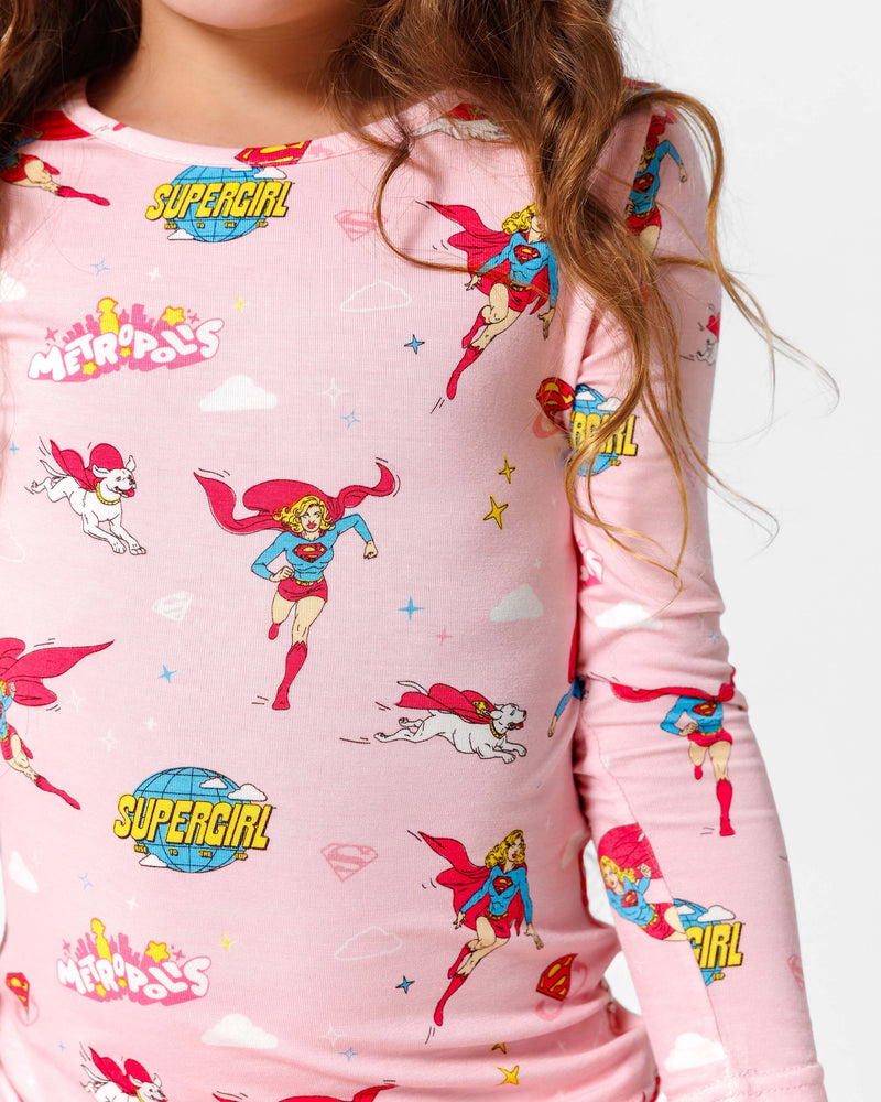 Supergirl & Krypto Bamboo Kids Pajamas