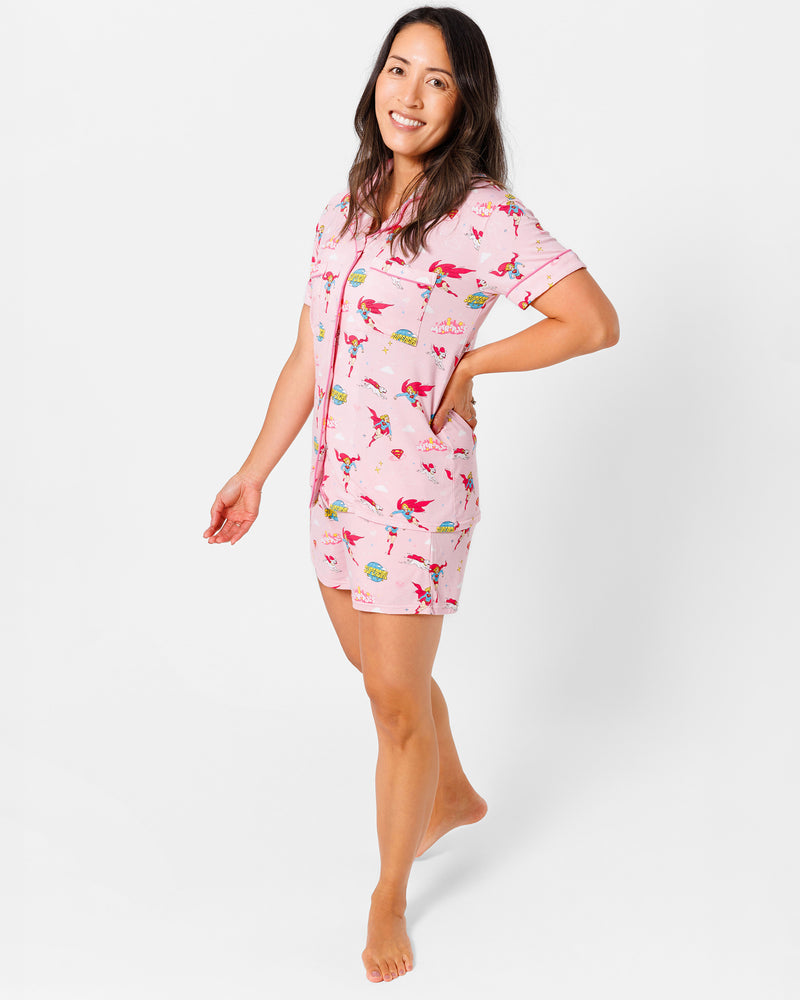 Supergirl & Krypto Bamboo Women's Pajama Shorts Set