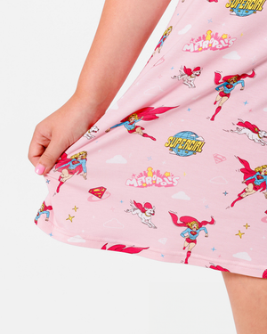 Supergirl & Krypto Bamboo Girls' Short Sleeve Dress