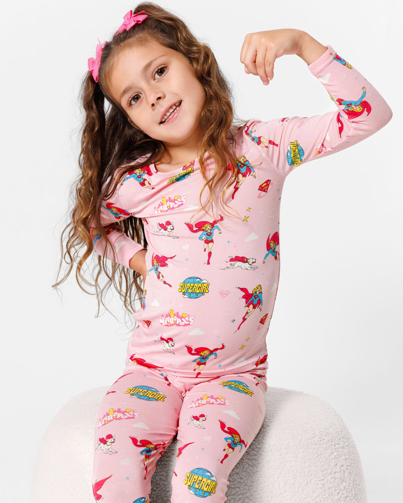 Supergirl & Krypto Bamboo Kids Pajamas
