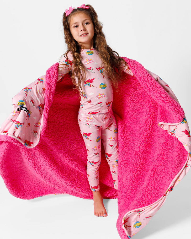 Supergirl & Krypto Bamboo Sherpa Blanket