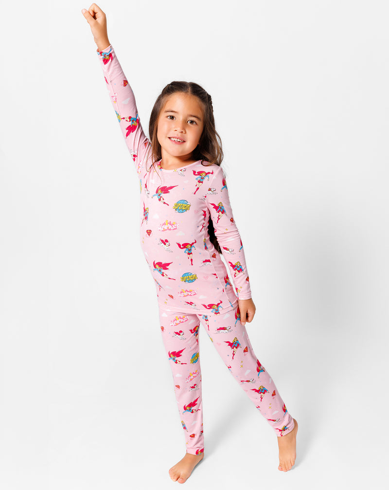 Supergirl & Krypto Bamboo Kids Pajamas