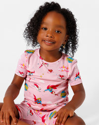Supergirl & Krypto Bamboo Kids Pajama Short Set