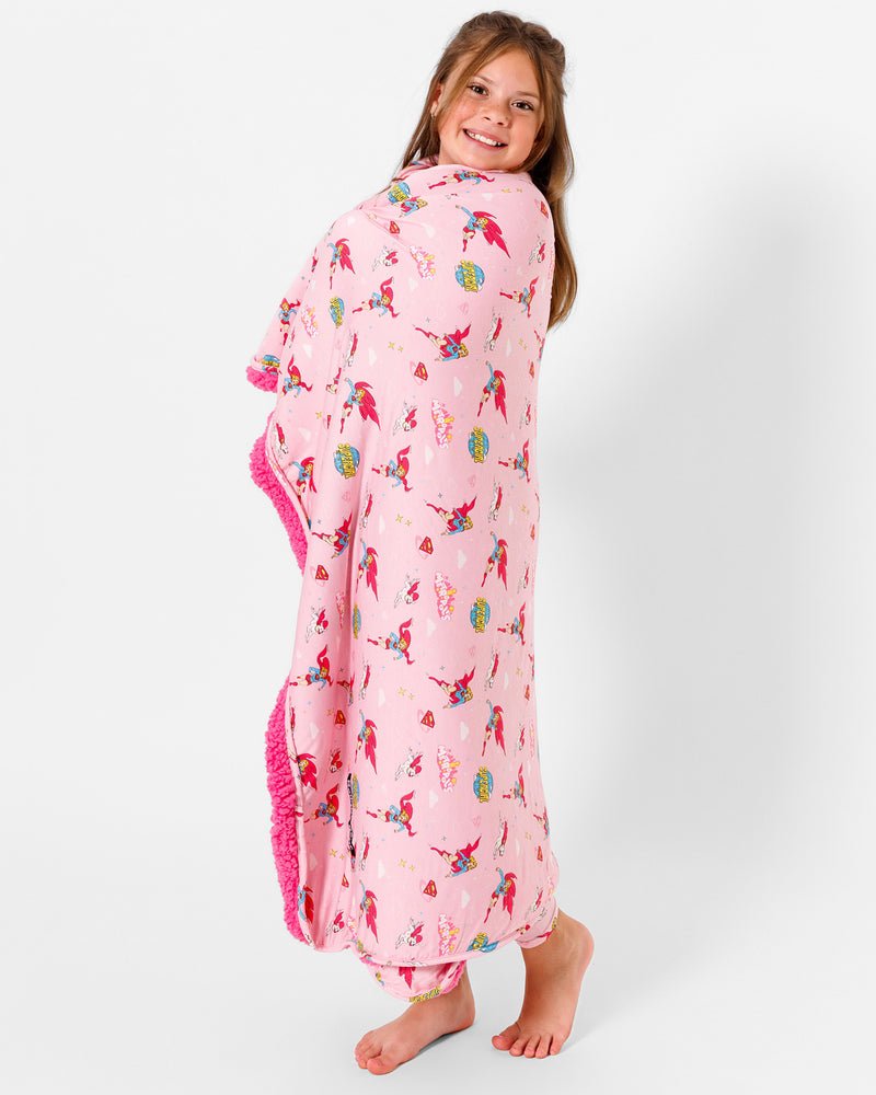 Supergirl & Krypto Bamboo Sherpa Blanket