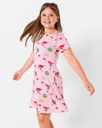 Supergirl & Krypto Bamboo Girls' Short Sleeve Dress