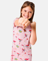 Supergirl & Krypto Bamboo Girls' Short Sleeve Dress