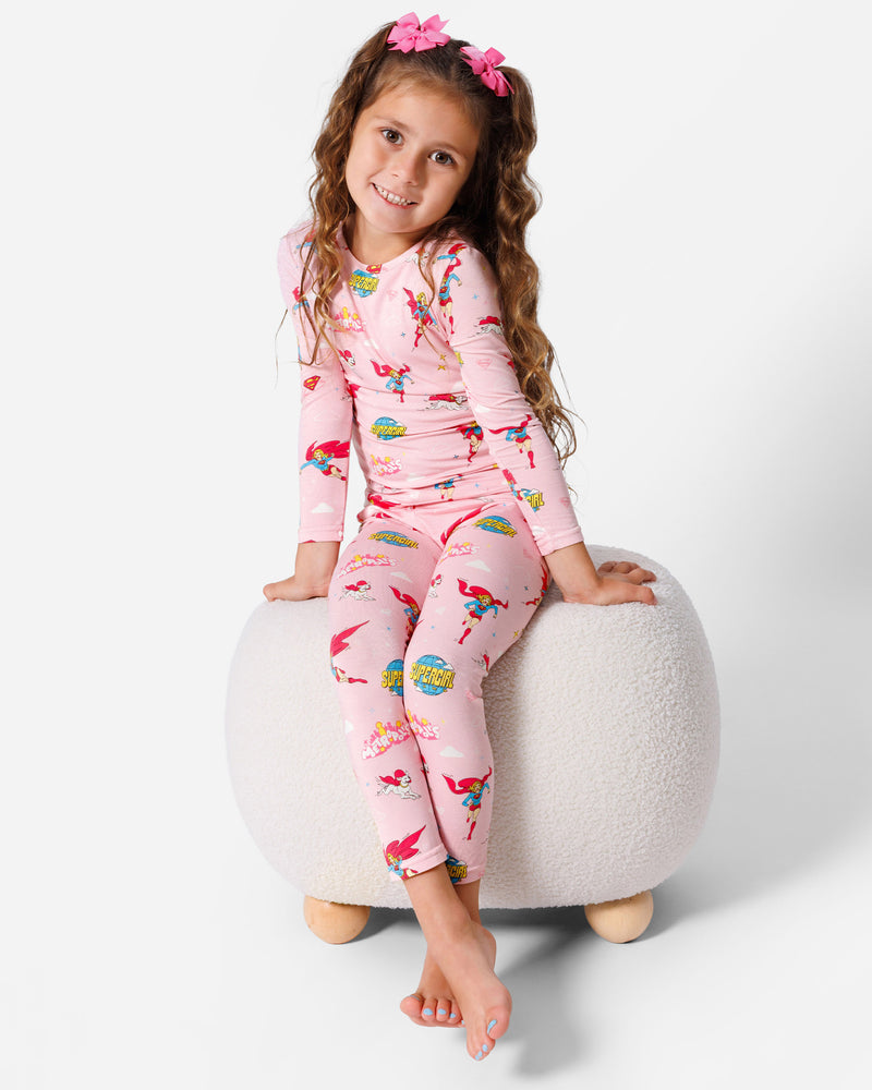 Supergirl & Krypto Bamboo Kids Pajamas