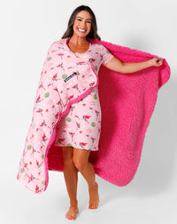 Supergirl & Krypto Bamboo Sherpa Blanket