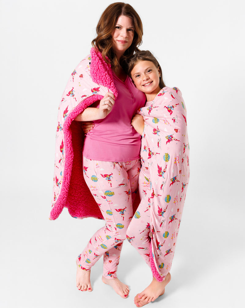 Supergirl & Krypto Bamboo Sherpa Blanket
