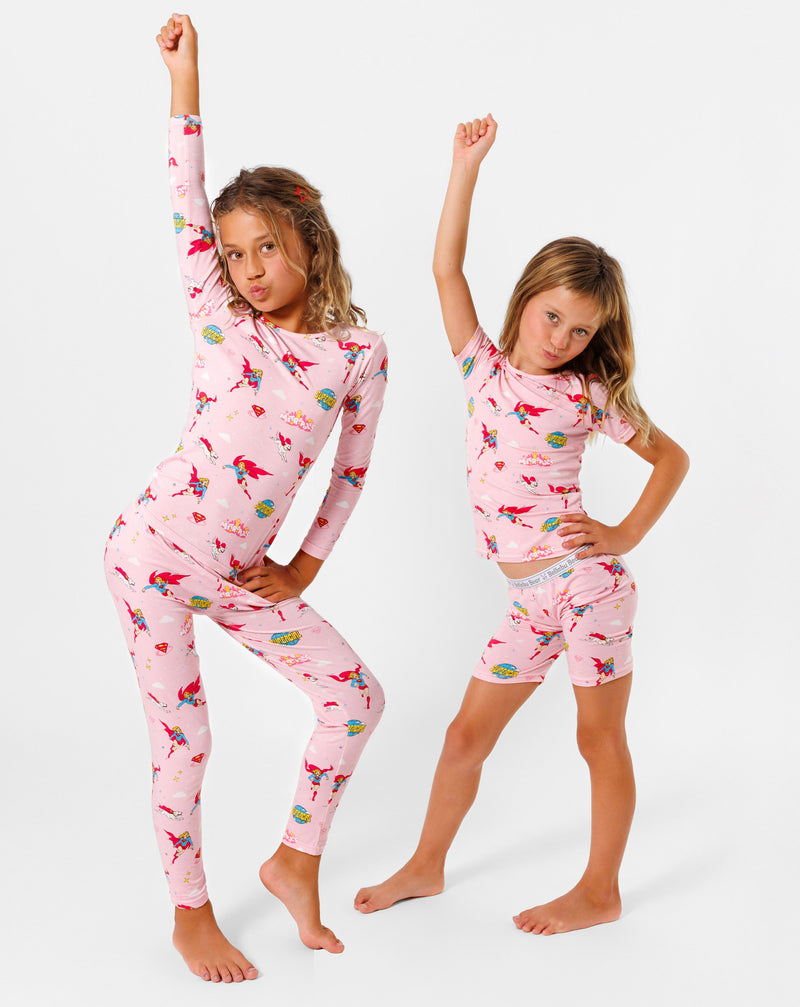 Supergirl & Krypto Bamboo Kids Pajamas