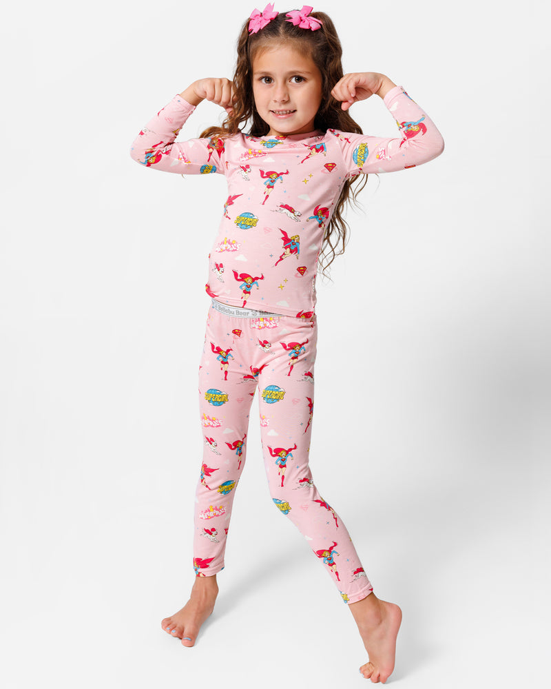 Supergirl & Krypto Bamboo Kids Pajamas