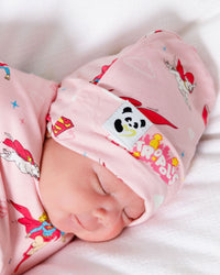 Supergirl & Krypto Bamboo Swaddle & Beanie Set