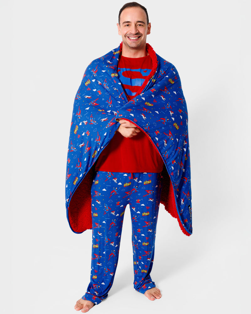 Superman & Krypto Bamboo Sherpa Blanket