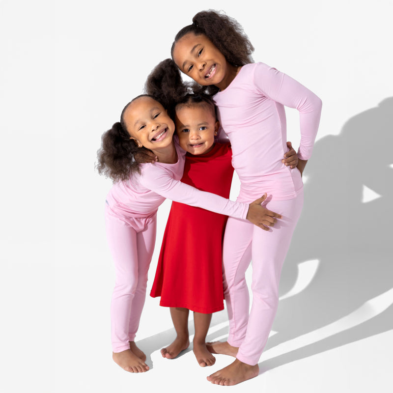 Blush Pink Bamboo Kids Pajamas
