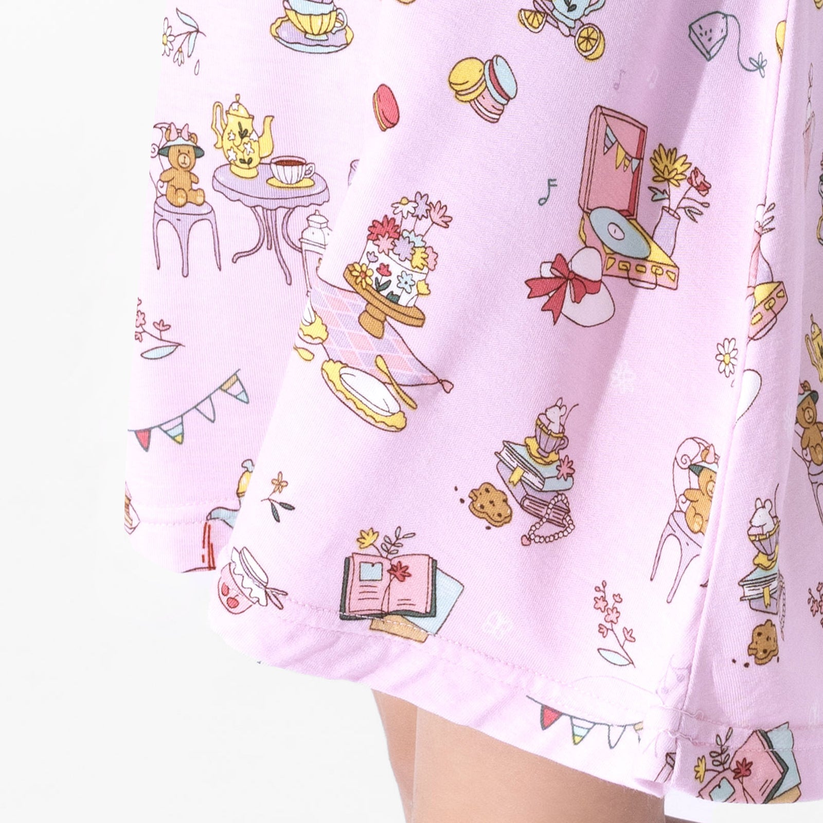 Tea Party Bamboo Girls' Short Sleeve Dress