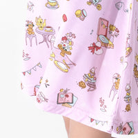 Tea Party Bamboo Girls' Short Sleeve Dress