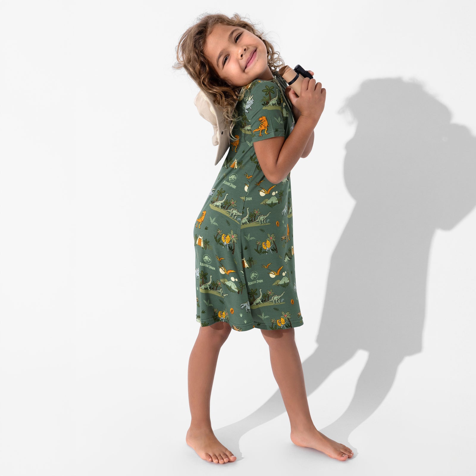 Bellabu Bear Girls' Jurassic Park: Safari Short Sleeve Dress - Jurassic Park: Safari Bellabu Bear Girls' Jurassic Park: Safari Short Sleeve Dress - Jurassic Park: Safari