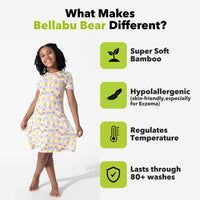 Clueless As If! Bamboo Girls' Short Sleeve Dress