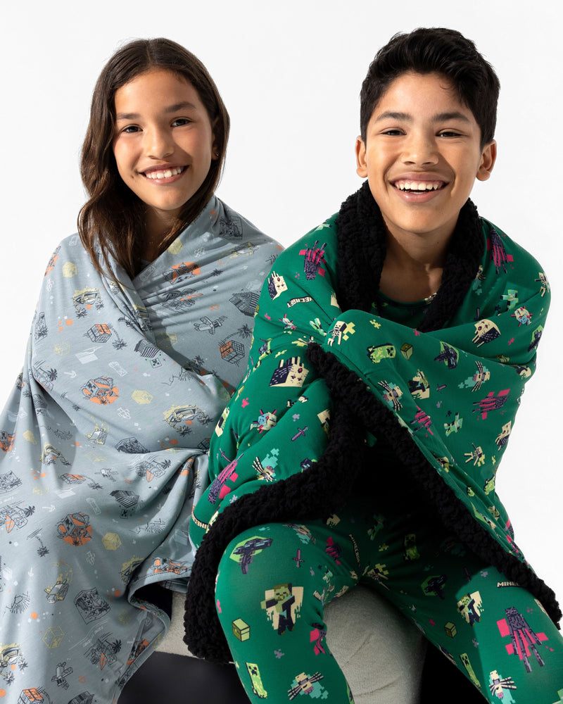 Minecraft: Midnight Mobs Bamboo Sherpa Blanket