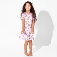 Tea Party Bamboo Girls' Short Sleeve Dress