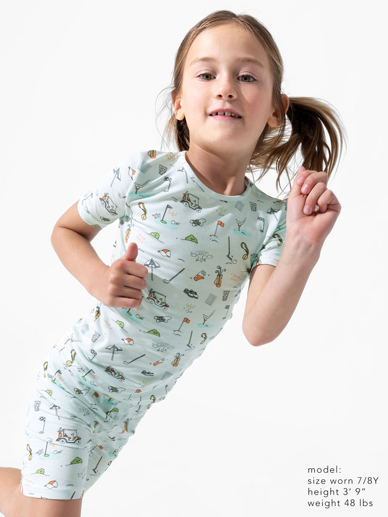 Golf Bamboo Kids Pajama Short Set