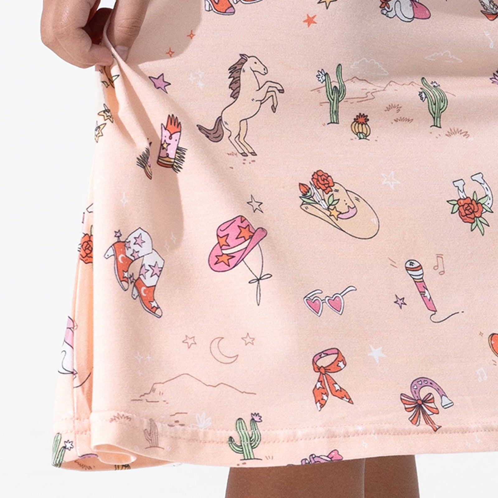 Cowgirl Bamboo Girls' Short Sleeve Dress