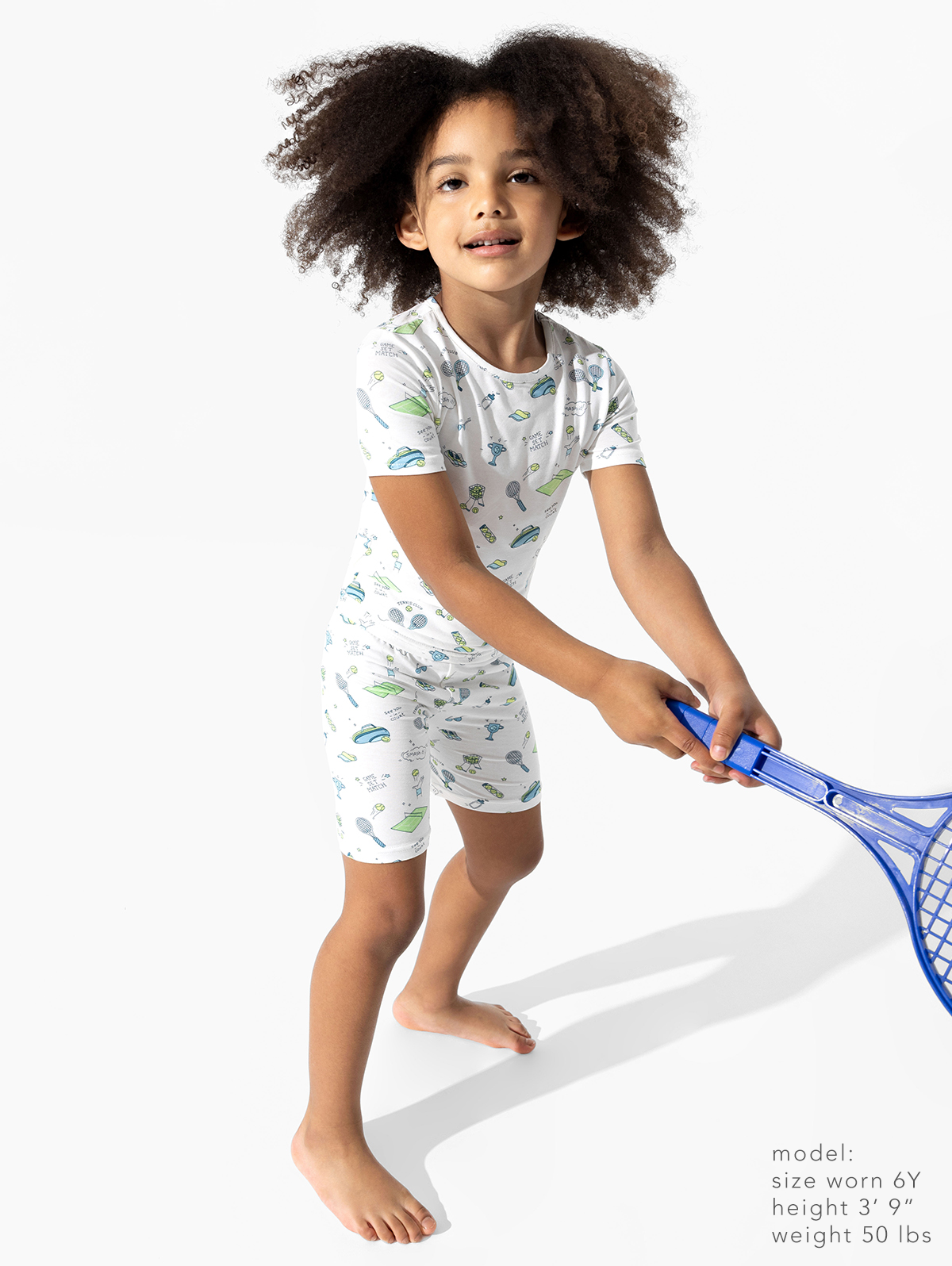 Tennis Bamboo Kids Pajama Short Set