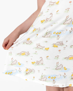 Tiny Tails Tales Bamboo Girls' Short Sleeve Dress