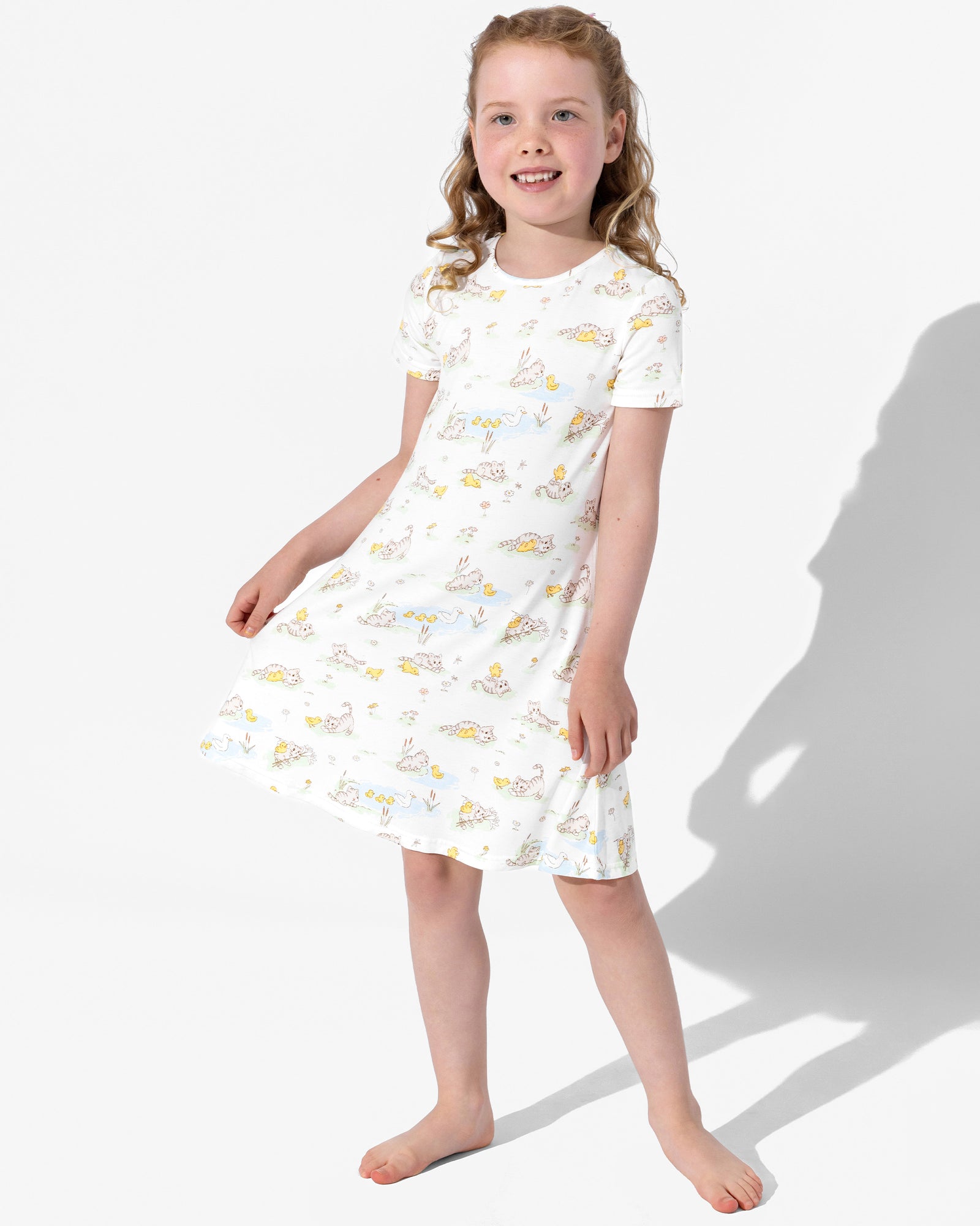 Tiny Tails Tales Bamboo Girls' Short Sleeve Dress