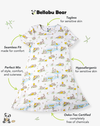 Tiny Tails Tales Bamboo Girls' Short Sleeve Dress
