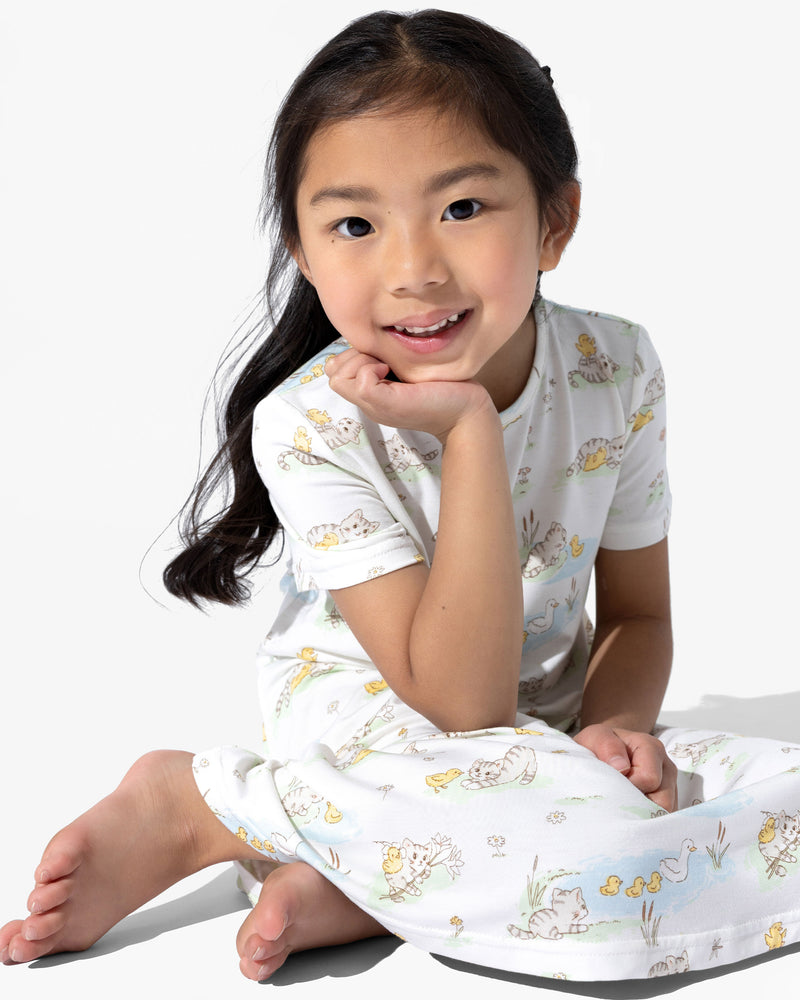 Tiny Tails Tales Bamboo Girls' Short Sleeve Dress