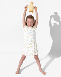 Tiny Tails Tales Bamboo Girls' Short Sleeve Dress