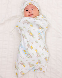 Tiny Tails Tales Bamboo Swaddle & Beanie Set