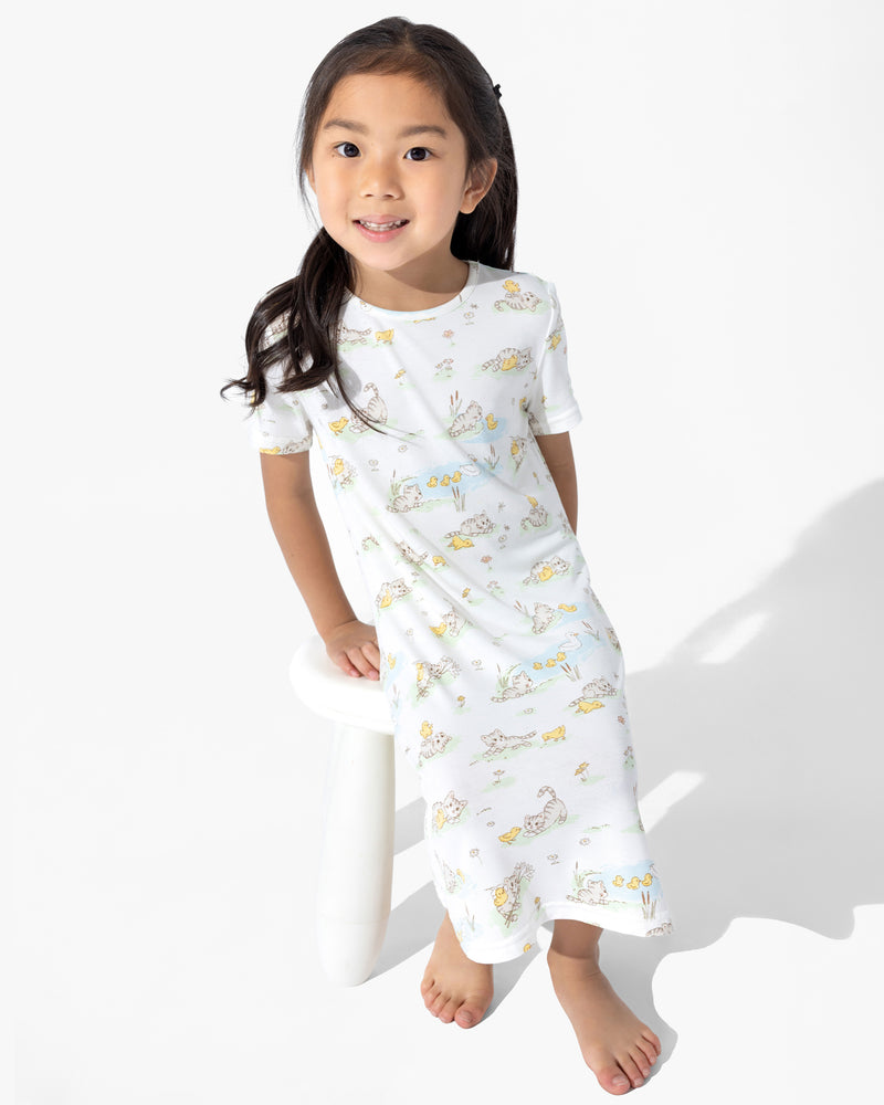 Tiny Tails Tales Bamboo Girls' Short Sleeve Dress
