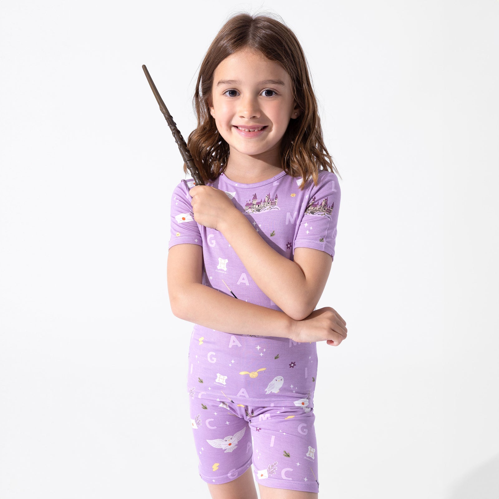Hedwig's Magical Mail Bamboo Kids Pajama Short Set