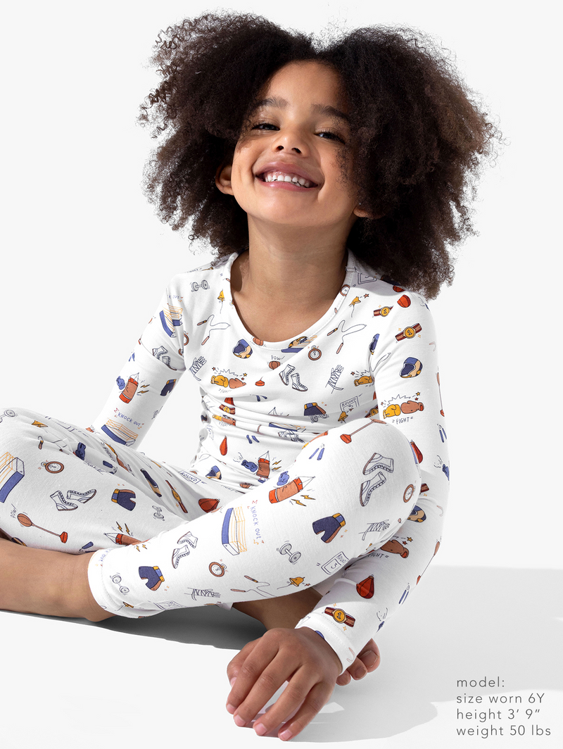 Boxing Bamboo Kids Pajamas