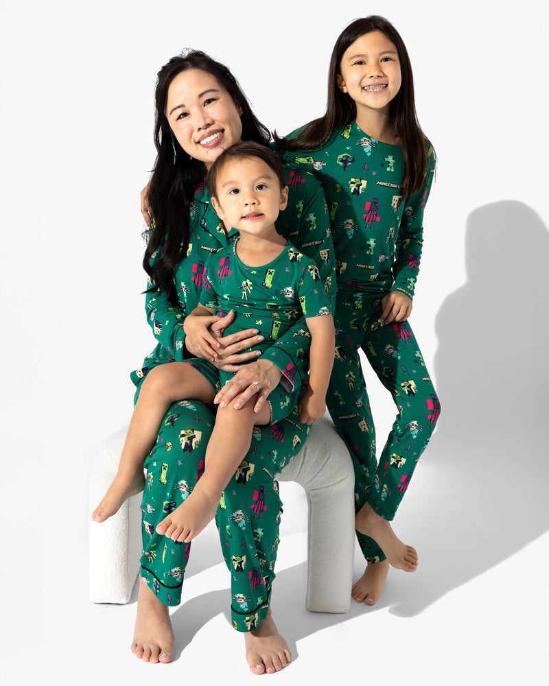 Minecraft: Midnight Mobs Bamboo Kids Pajama Short Set