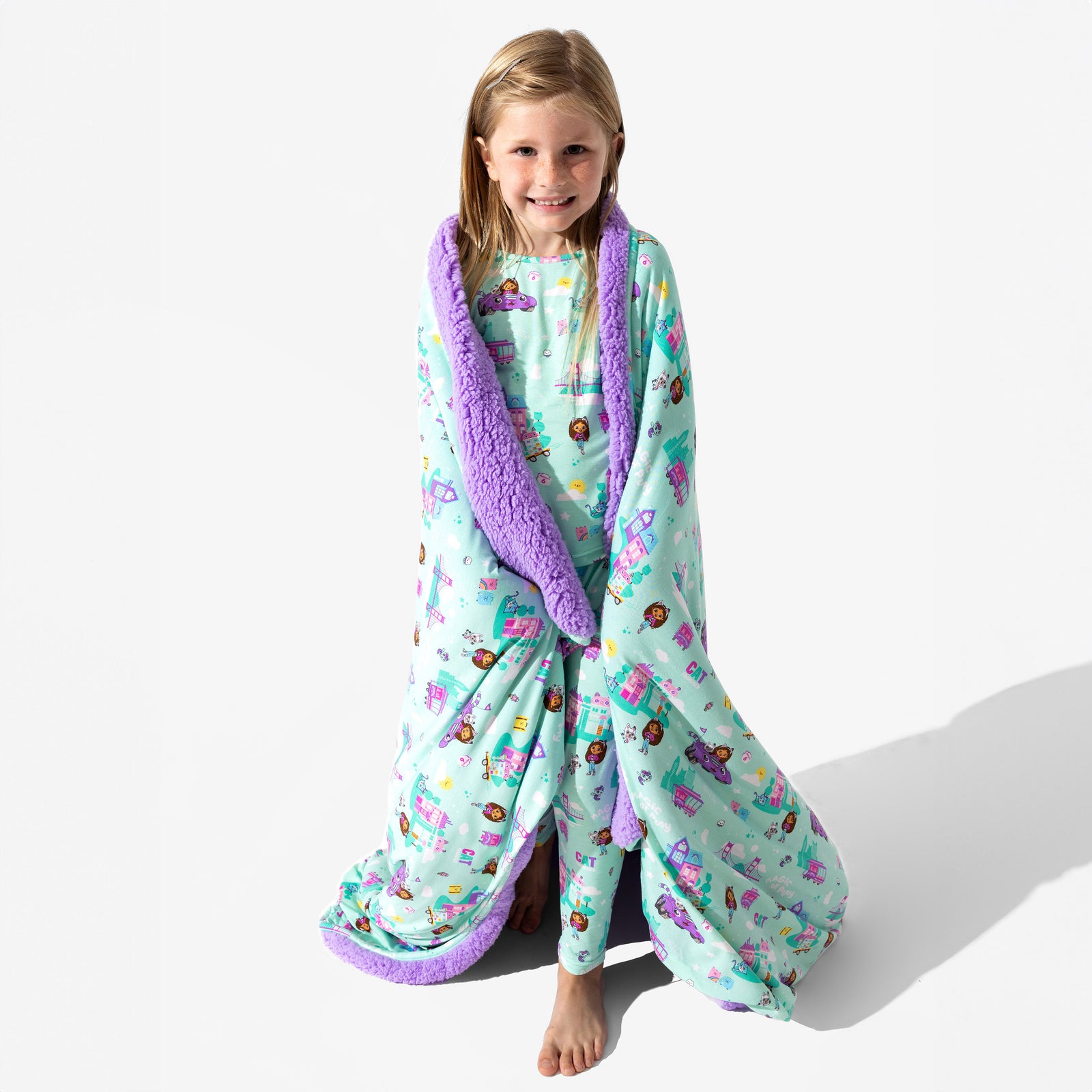 Gabby's Dollhouse: Cat Francisco Bamboo Sherpa Blanket