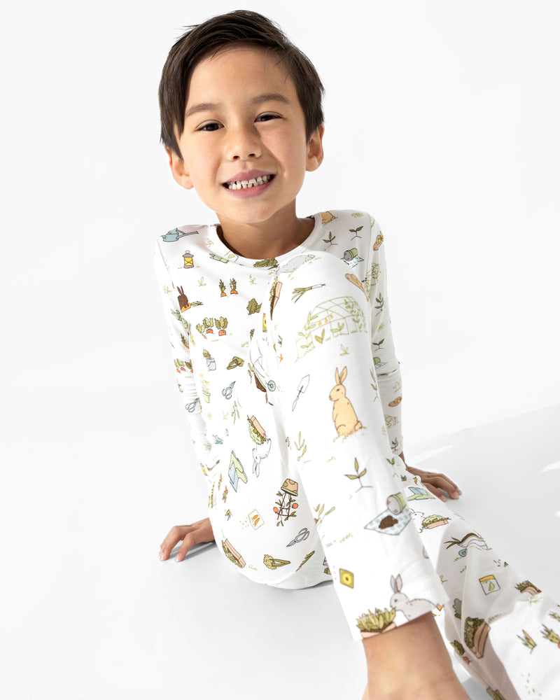 Bunny Garden Bamboo Kids Pajamas