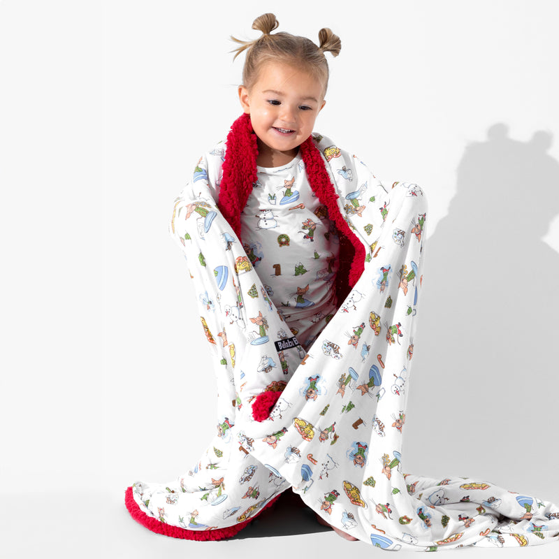 If You Give A Mouse A Cookie Christmas Bamboo Sherpa Blanket