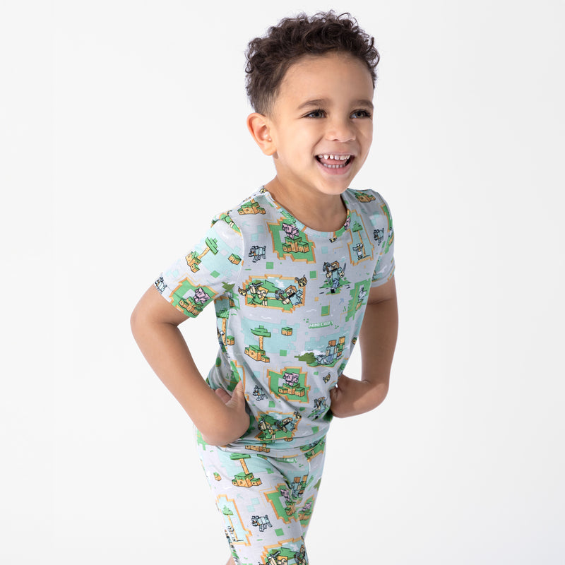 Minecraft: Overworld Dreams Bamboo Kids Pajama Short Set