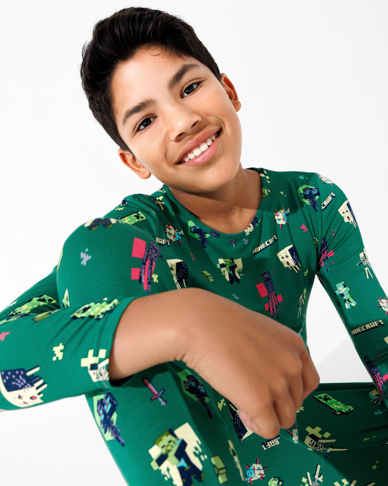 Minecraft: Midnight Mobs Bamboo Kids Pajamas