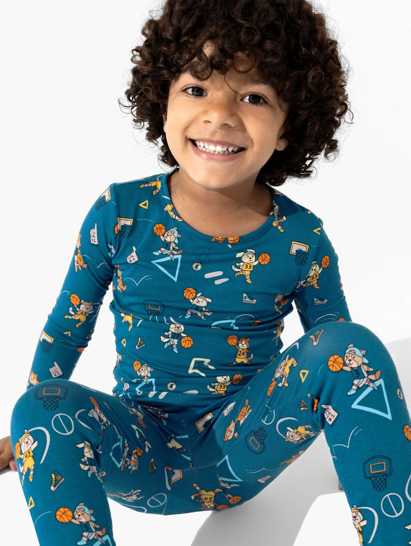 Basketball Pups Bamboo Kids Pajamas