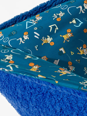 Basketball Pups Bamboo Sherpa Blanket