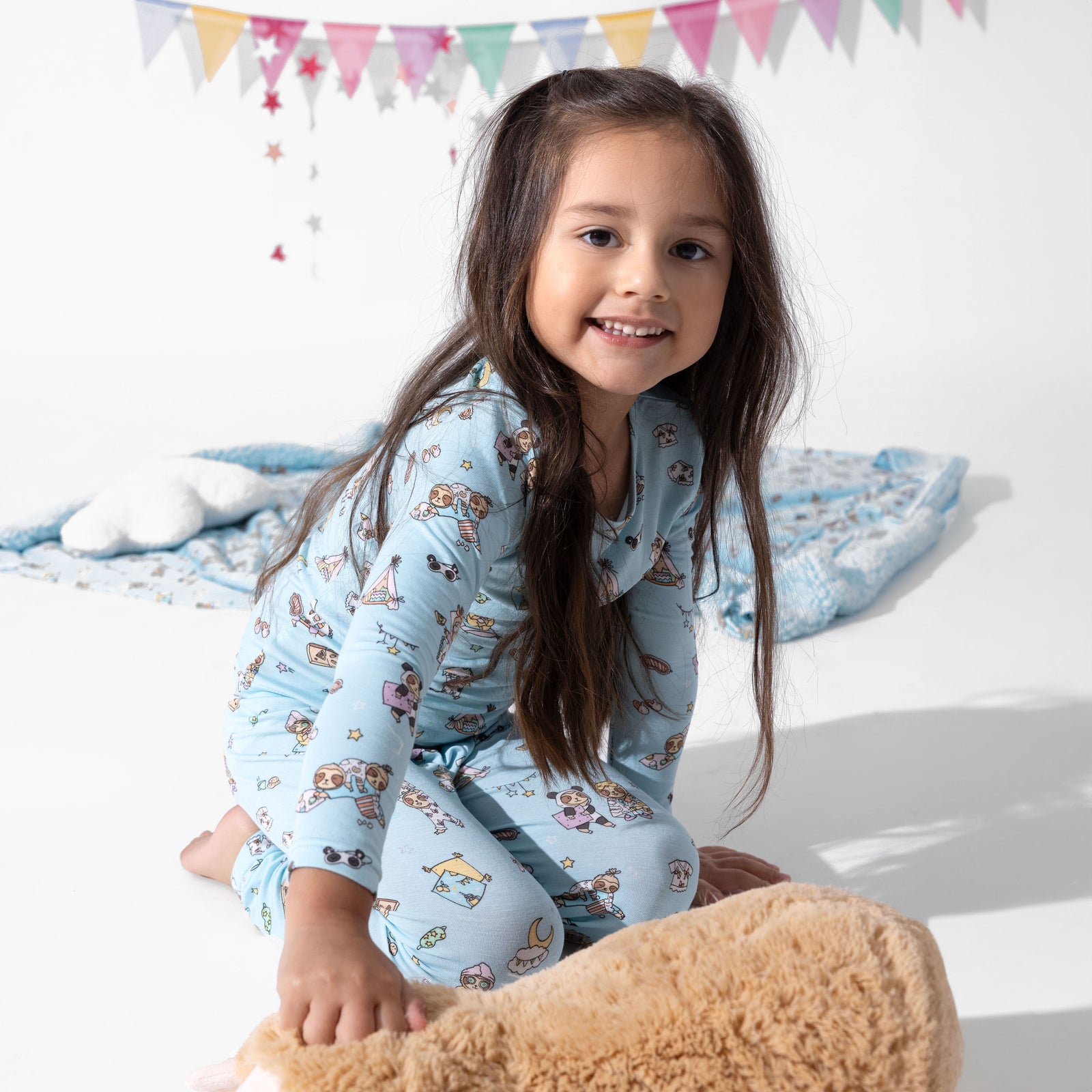 Sloth Pajama Party Bamboo Kids Pajamas