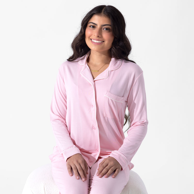 Blush Pink Bamboo Women's Pajama Set